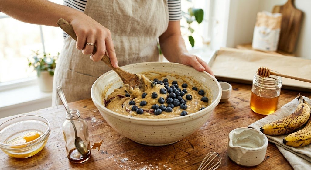 Banana Blueberry Muffins
