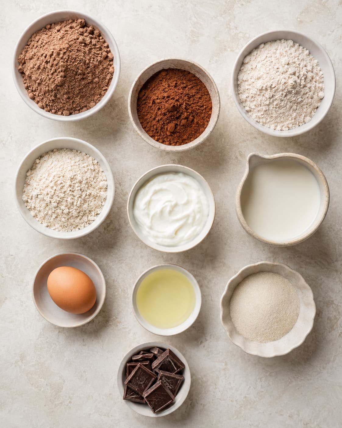 Common ingredient categories used in homemade protein brownies