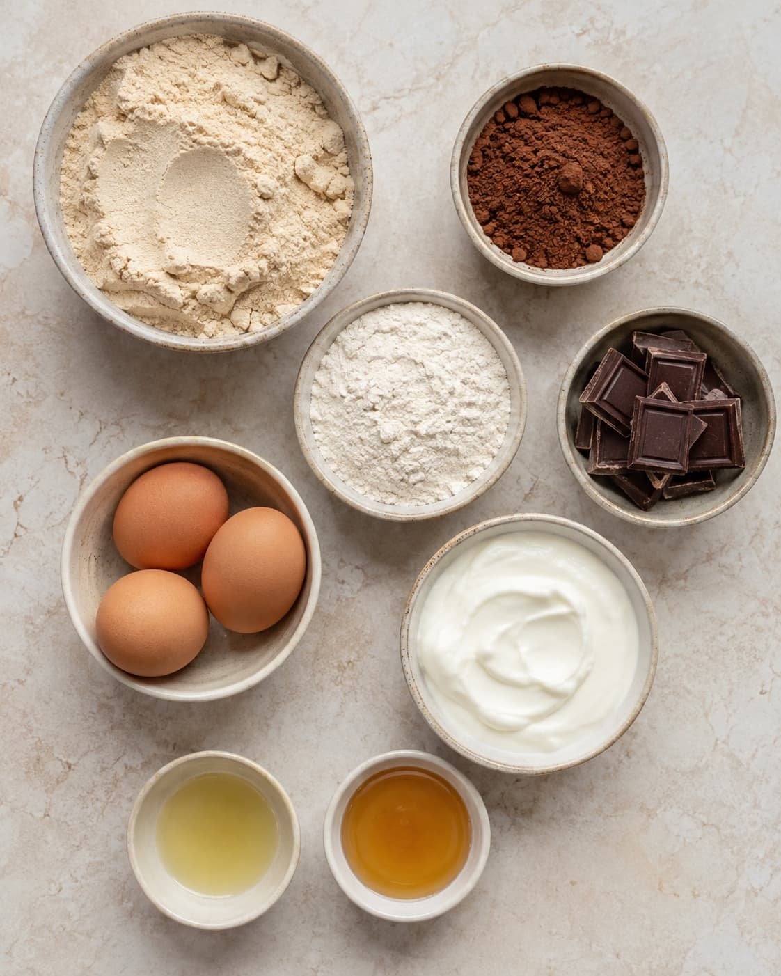 Common ingredient categories used in homemade protein brownies