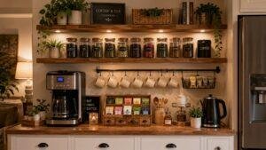 Luxury coffee and tea station