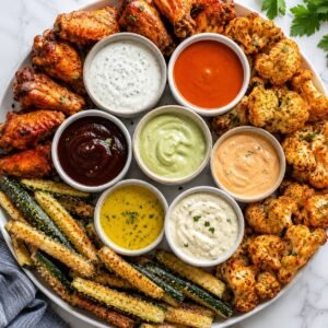 air fryer chicken wings with sauce