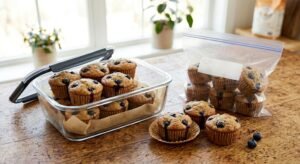 banana and blueberry muffins