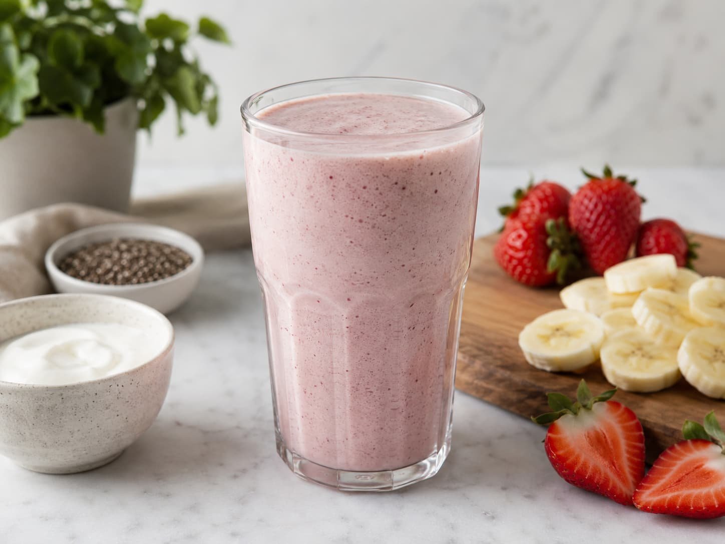 banana strawberry protein shake
