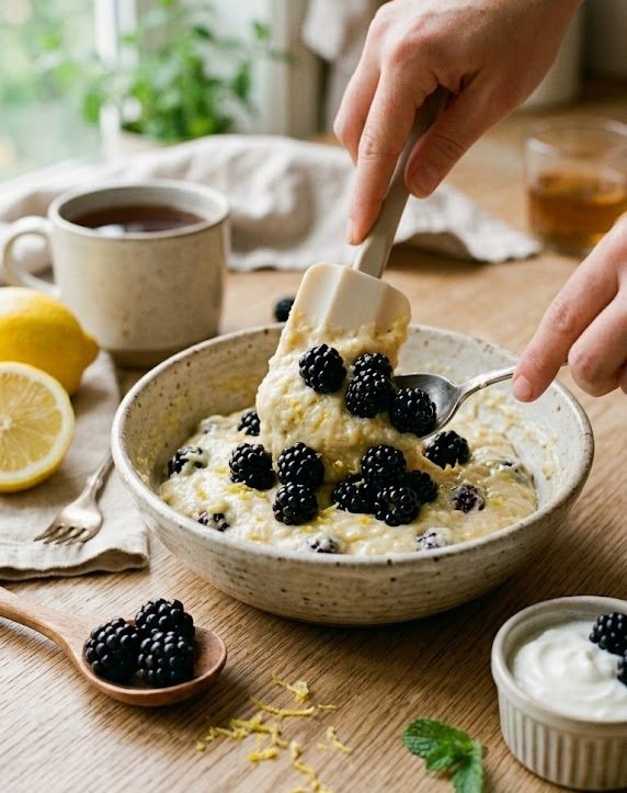 blackberry lemon muffins