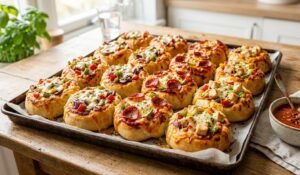 bread rolls from pizza dough