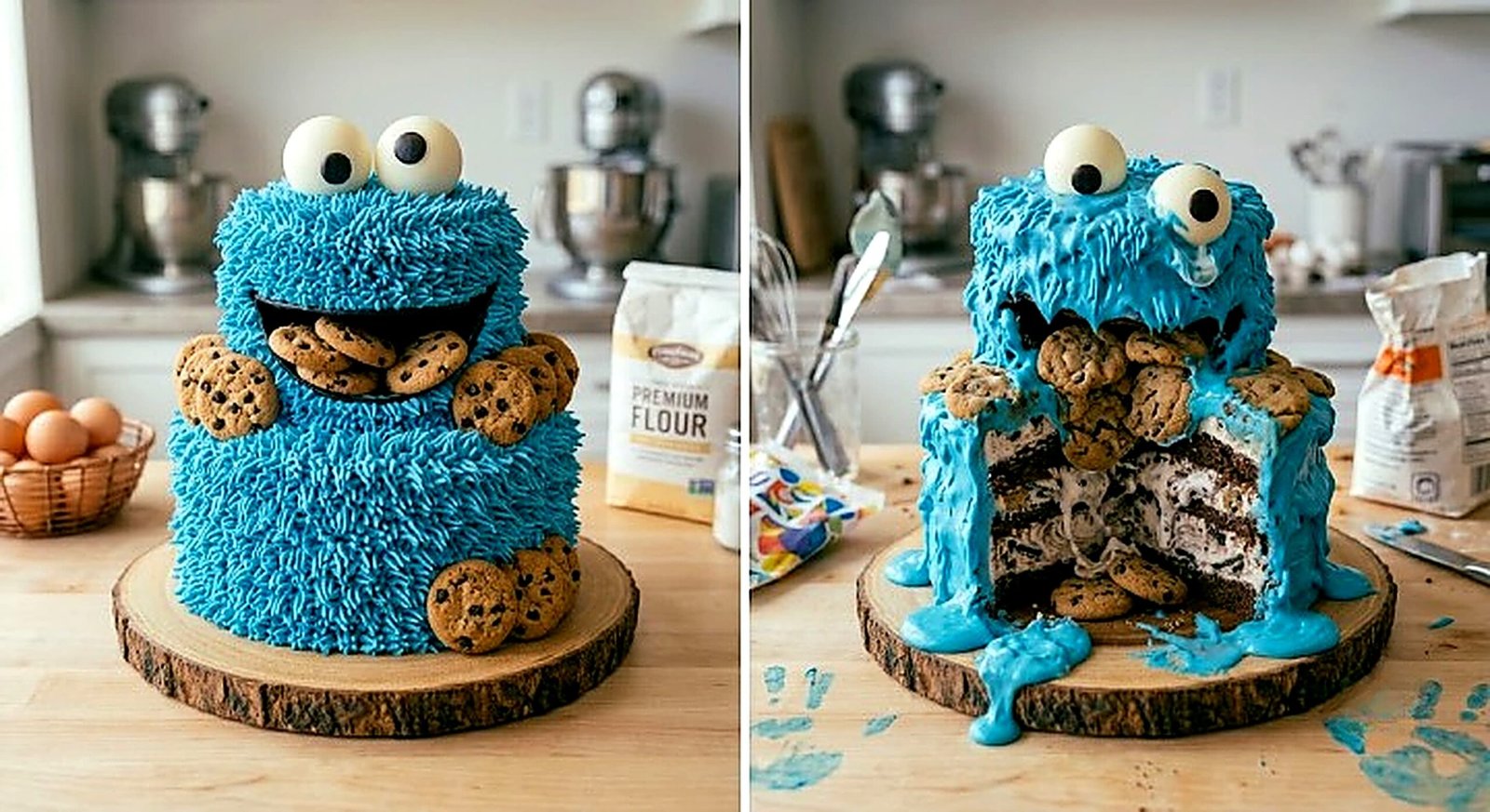 cookie monster cake