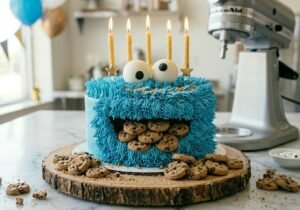 cookie monster cupcake cake​