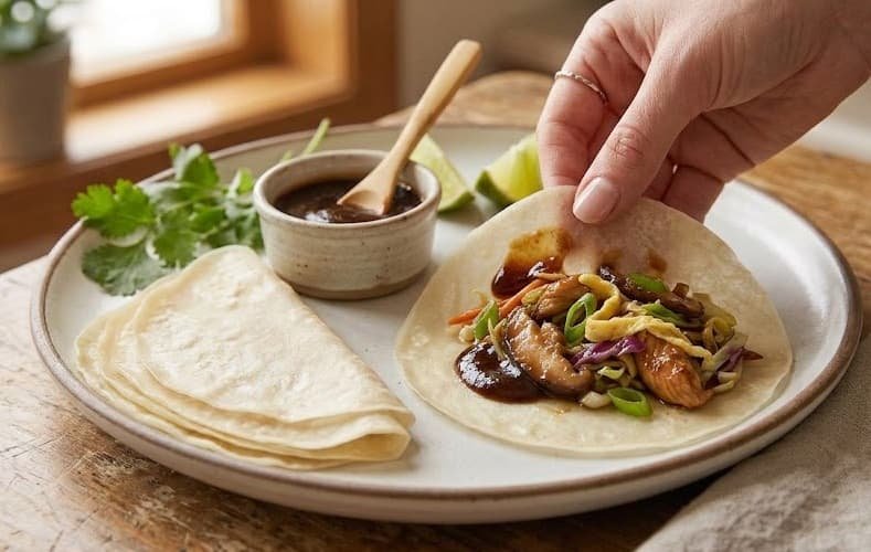 Moo Shu Chicken with Pancakes