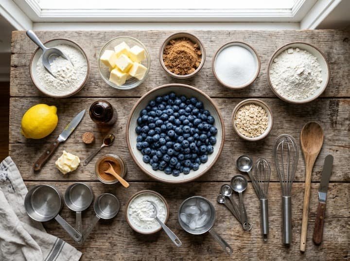 3 ingredient blueberry cobbler