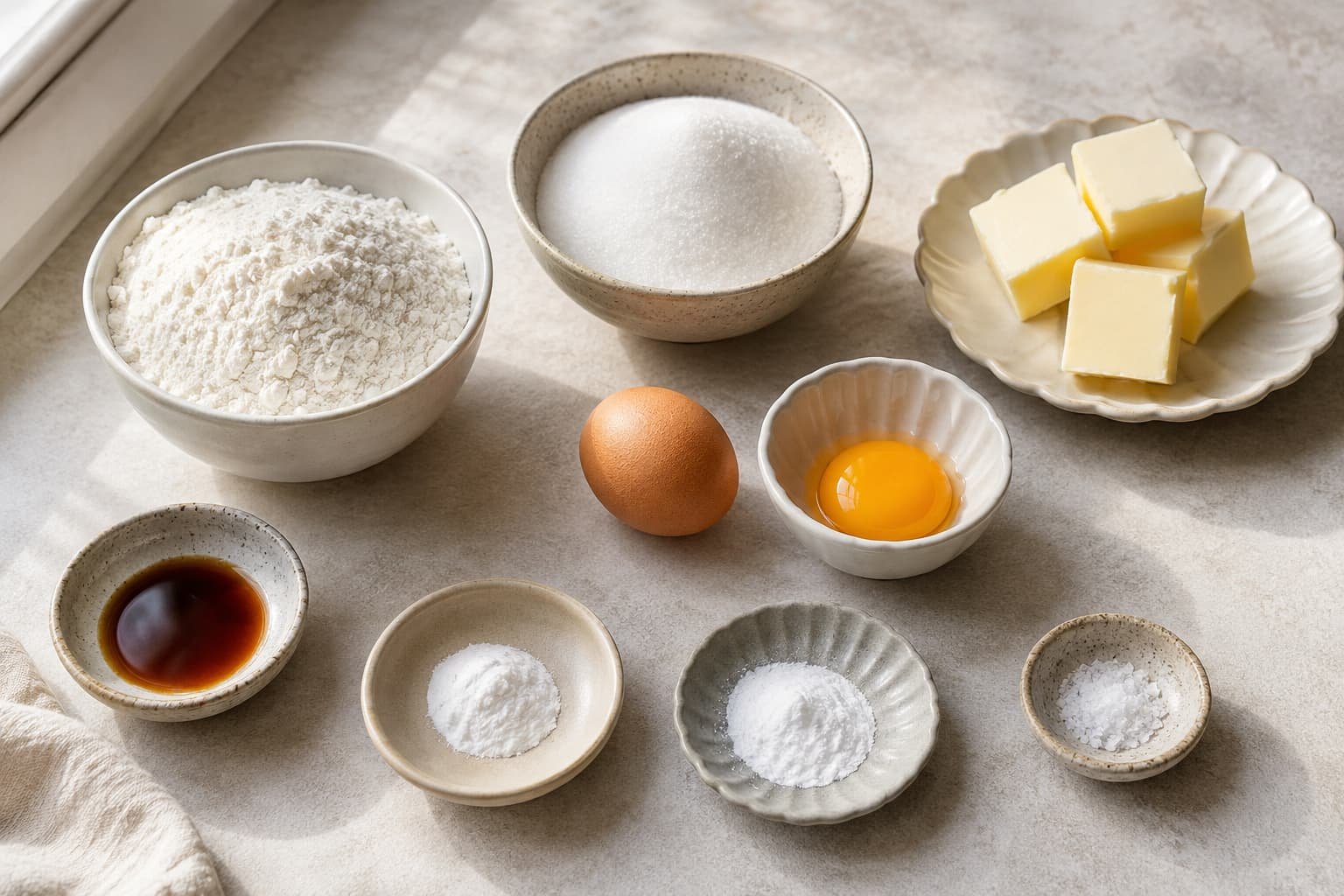 Common giant sugar cookie ingredient categories including flour, sugar, butter, egg, vanilla, leavening, and salt