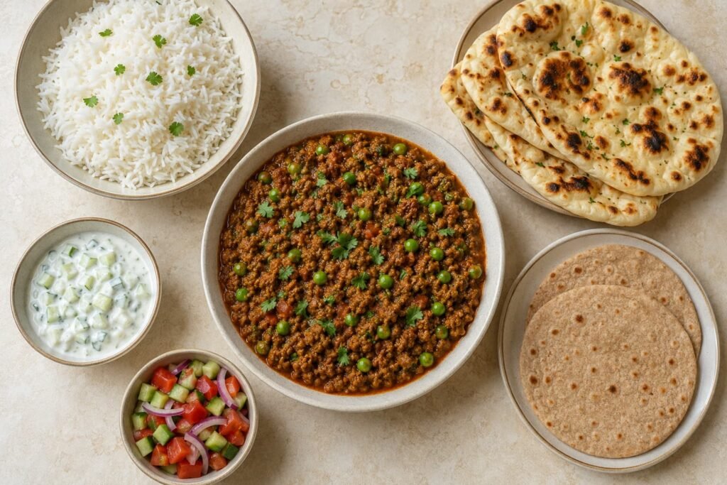 Lamb keema served