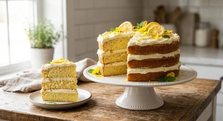 Lemon Cake with Cream Cheese Frosting