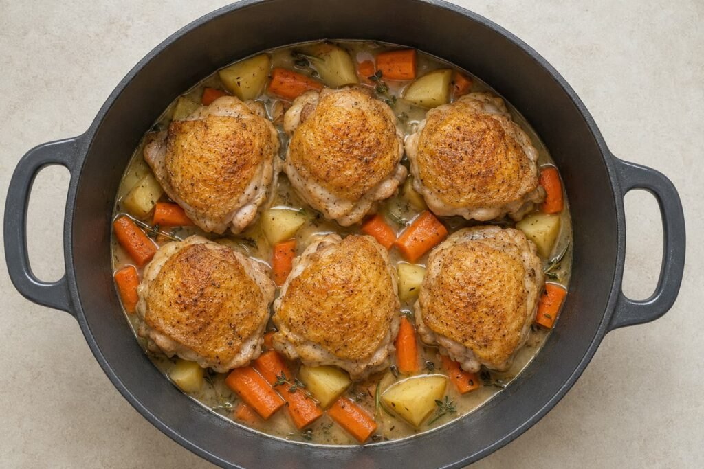 Oven-ready chicken pot roast