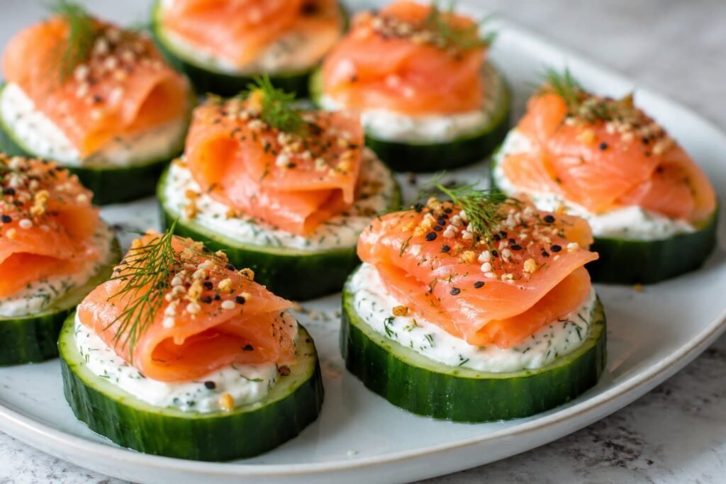 Smoked Salmon Cucumber Bites