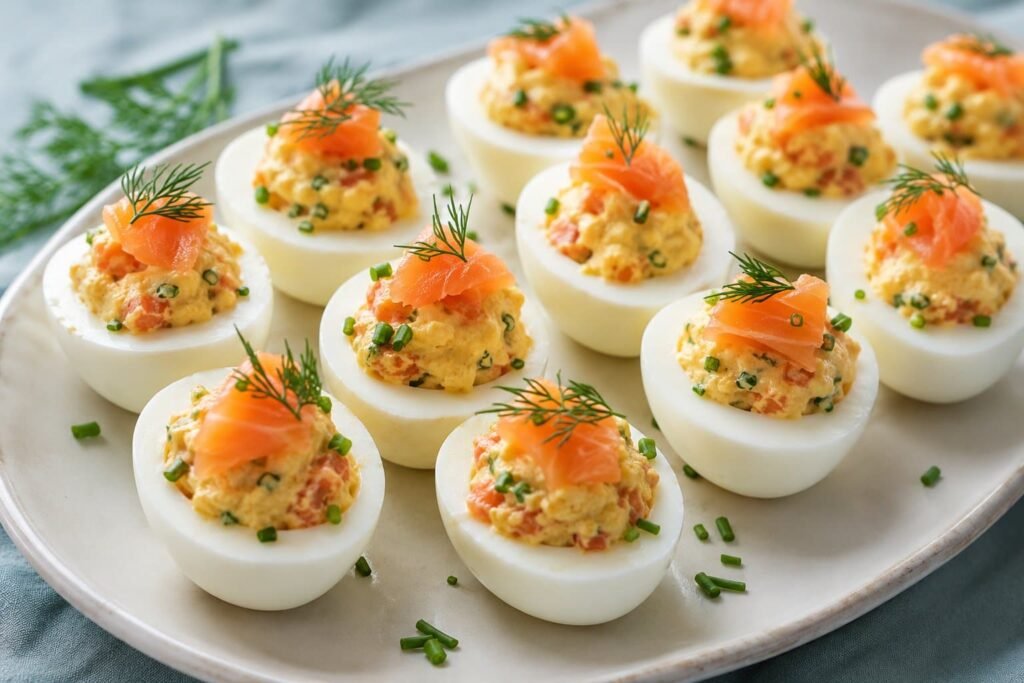 Smoked Salmon Deviled Eggs