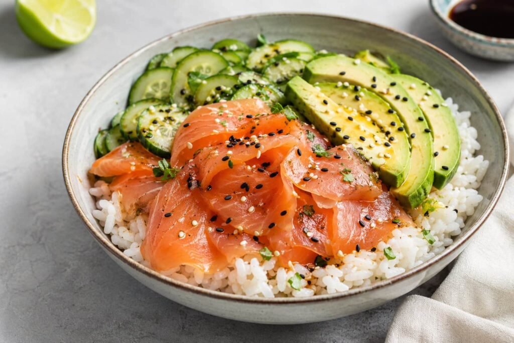Smoked Salmon Rice Bowl