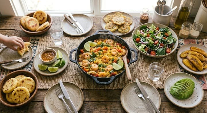 arroz con camarones