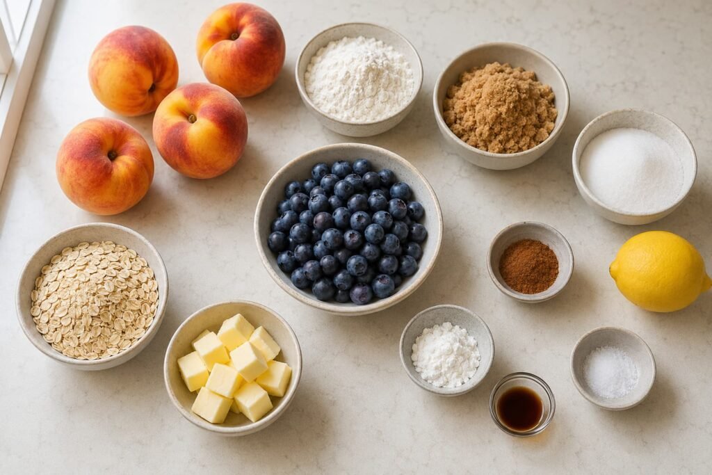 blueberry peach crisp