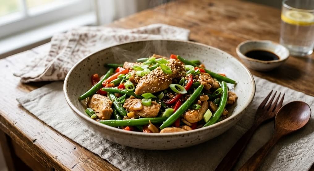 chicken green bean stir fry