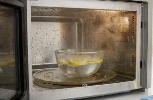 cleaning a microwave hack