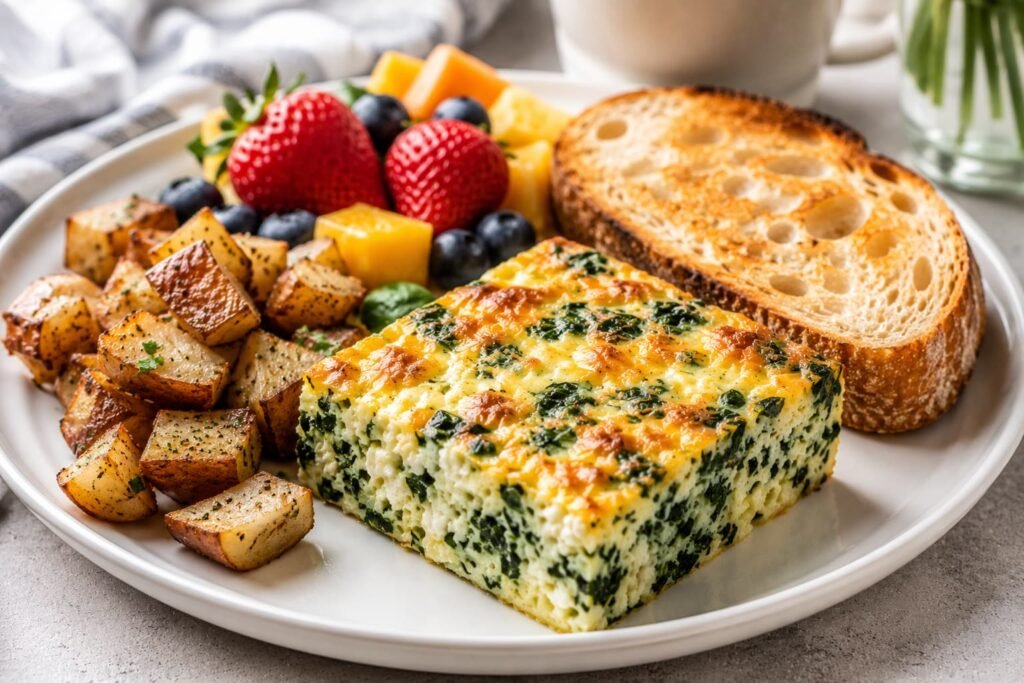 frozen spinach egg bake