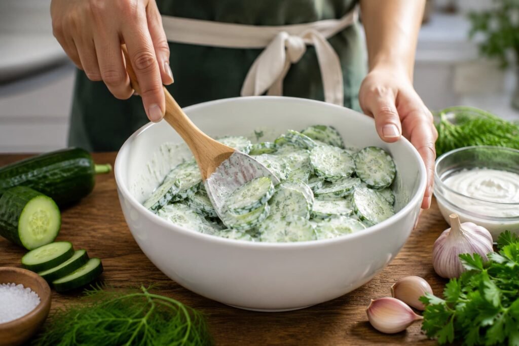 keto cucumber salad recipe