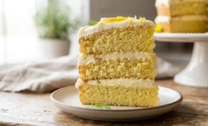 lemon cake with lemon cream cheese frosting