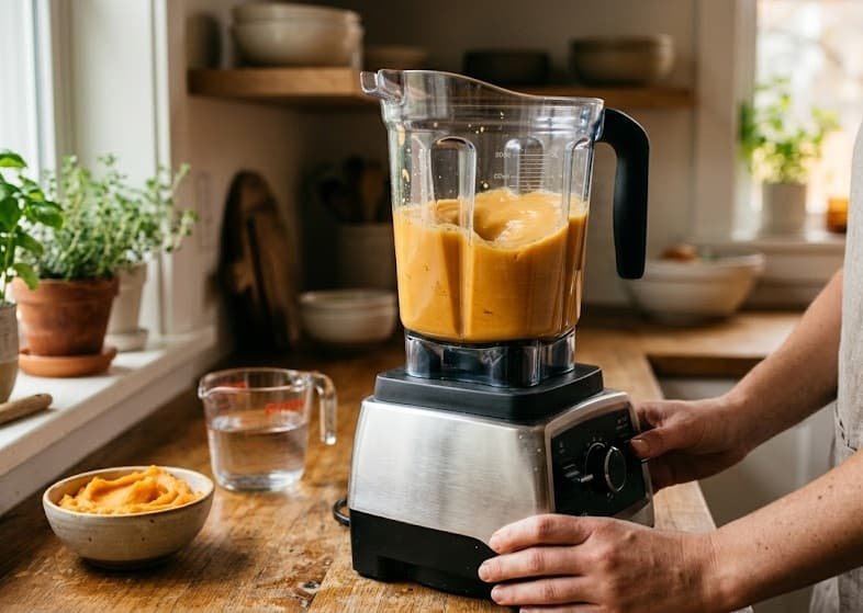 mashed sweet potato