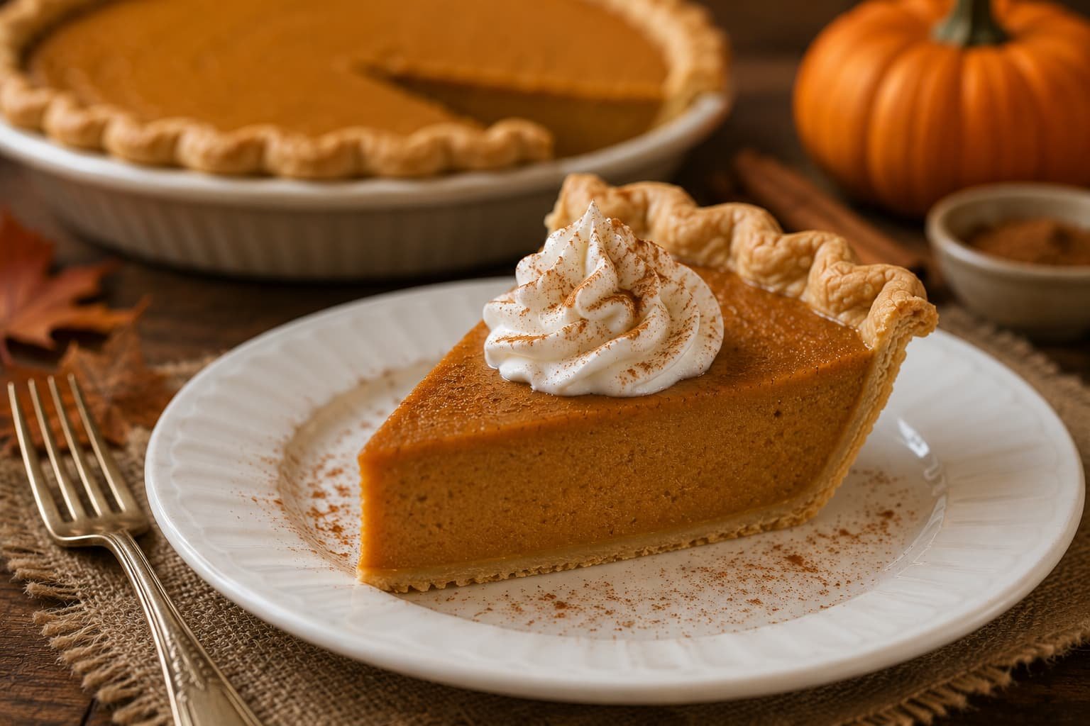 pumpkin pie with fresh pumpkin