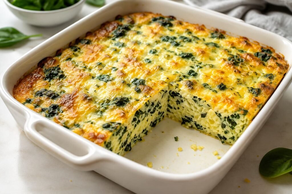 spinach egg bake recipe