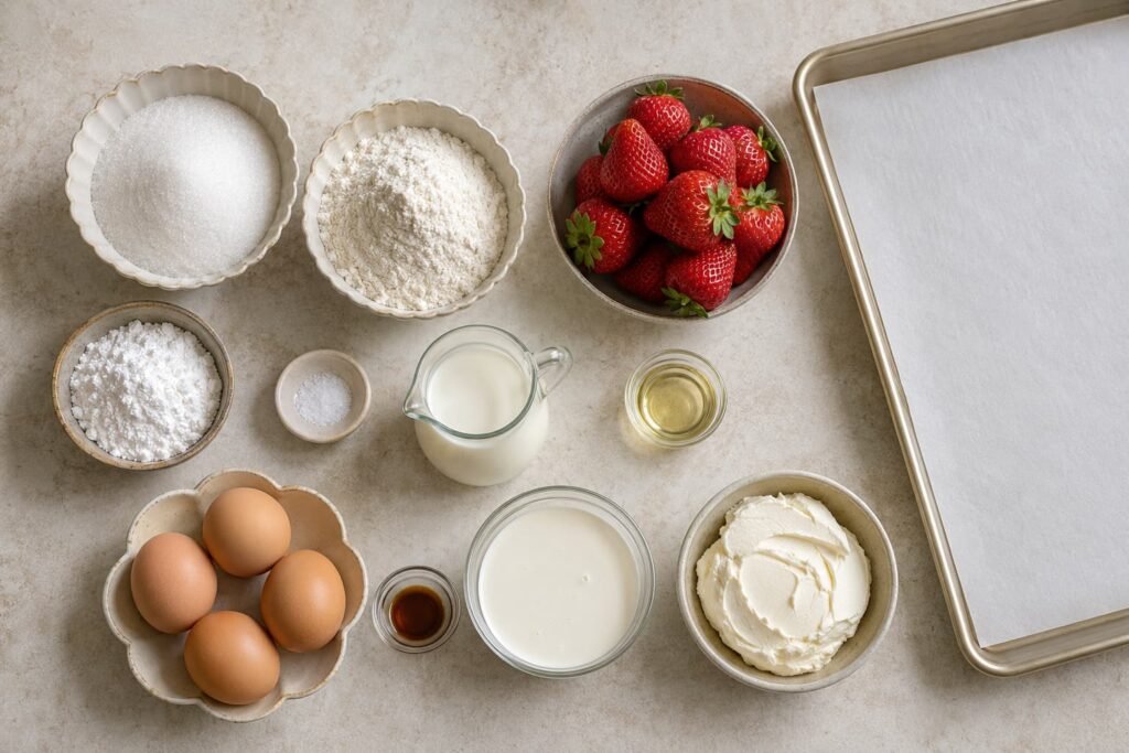 strawberry Swiss roll