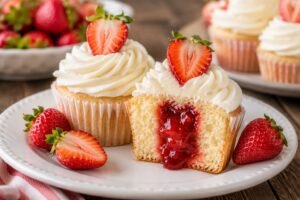 strawberry filled cupcakes