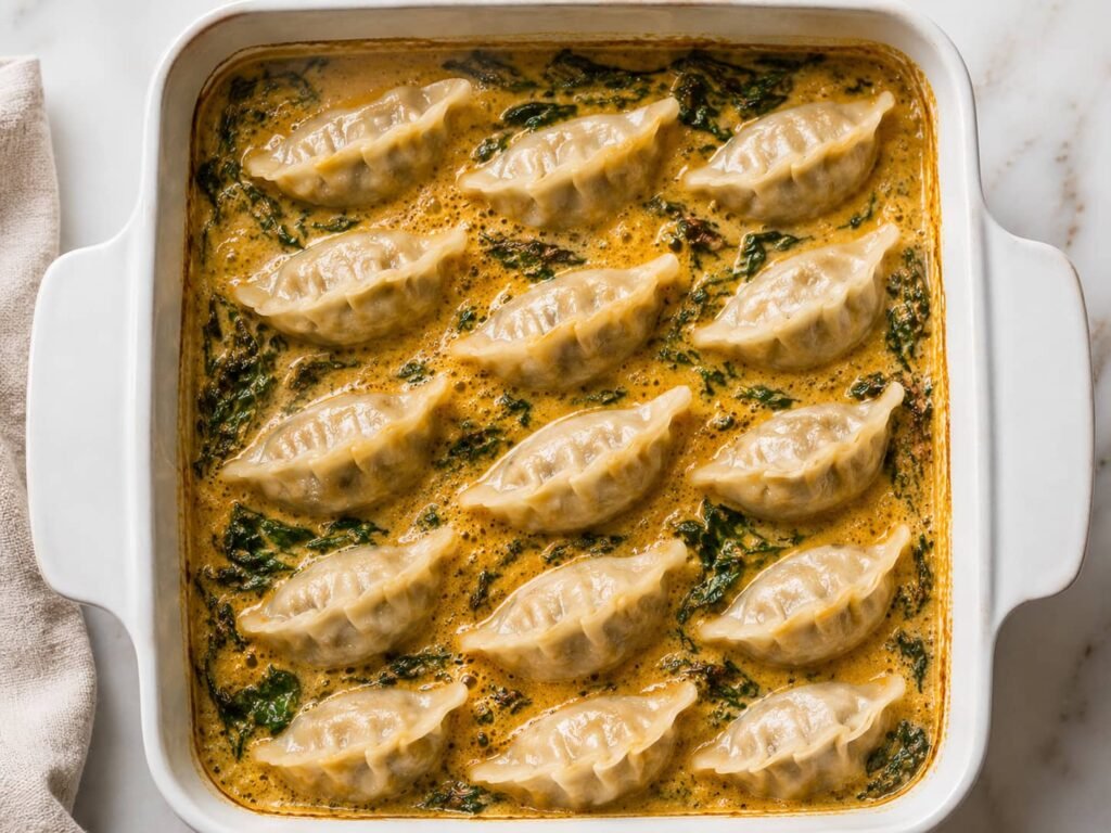 viral dumpling bake