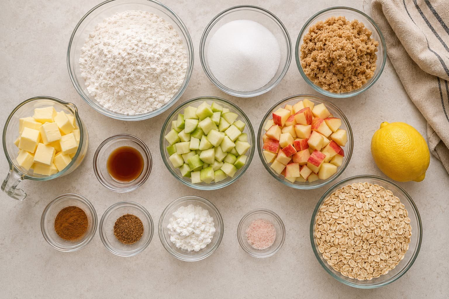 easy apple crumble bars