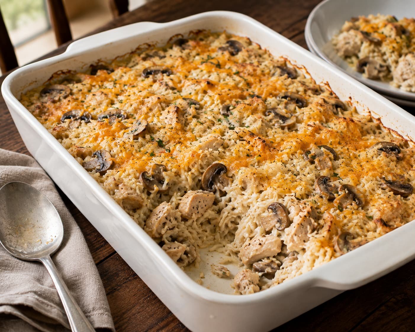 leftover chicken mushroom rice casserole