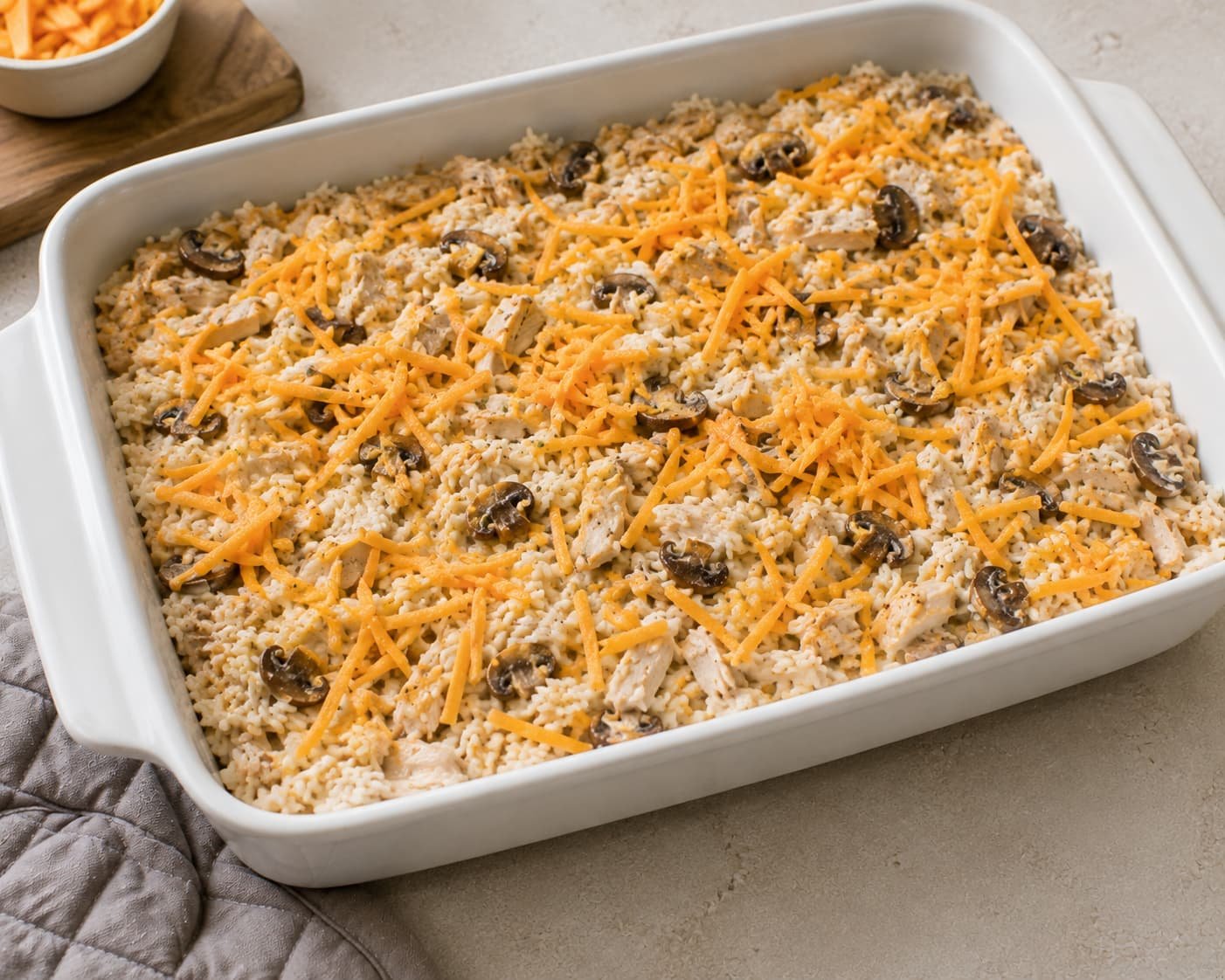 leftover shredded chicken casserole with rice