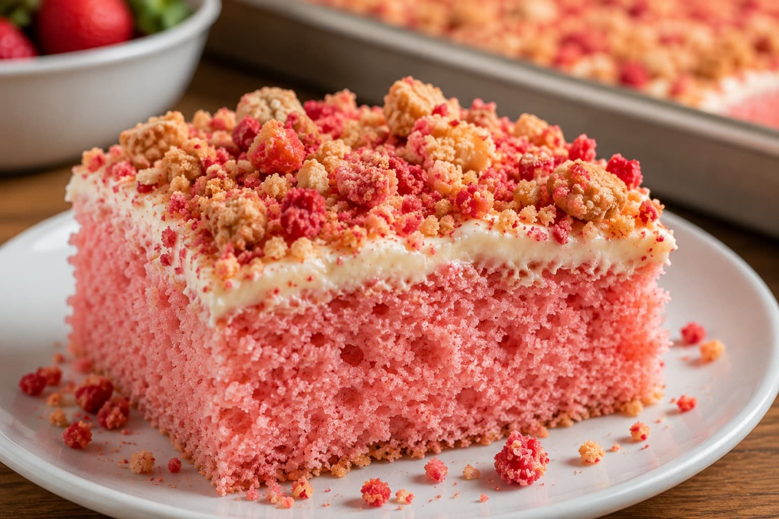 strawberry crunch cake recipe