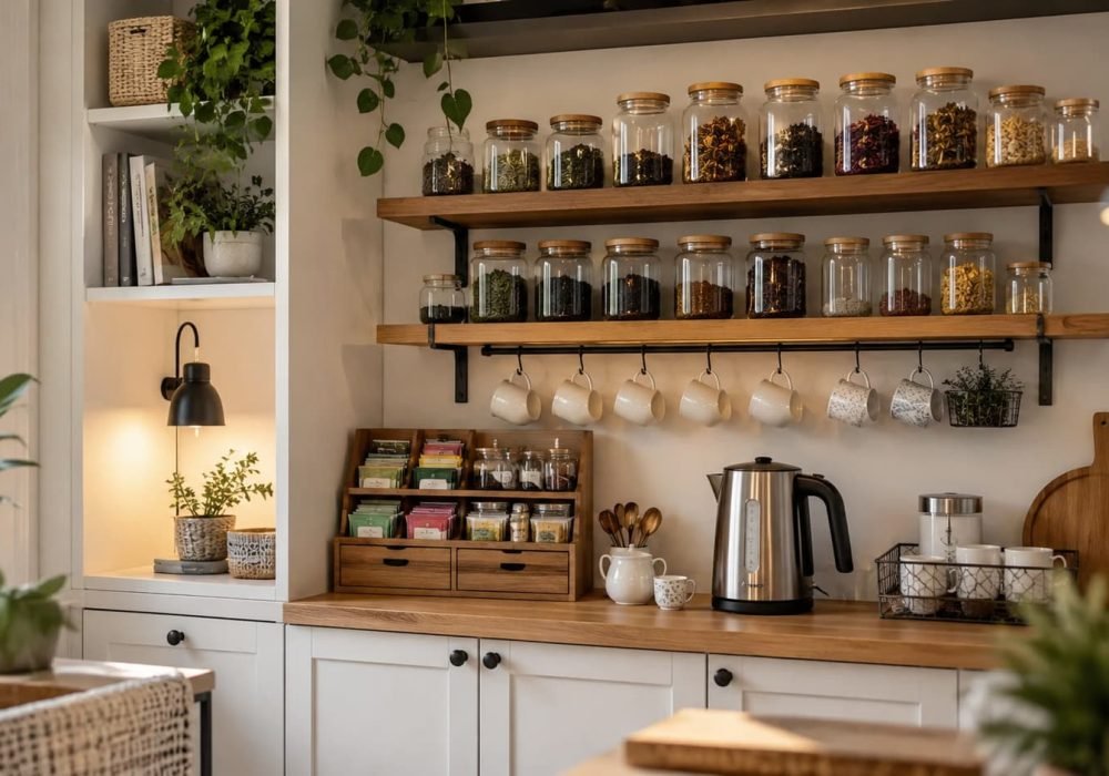 IKEA Hack Kitchen Tea Station