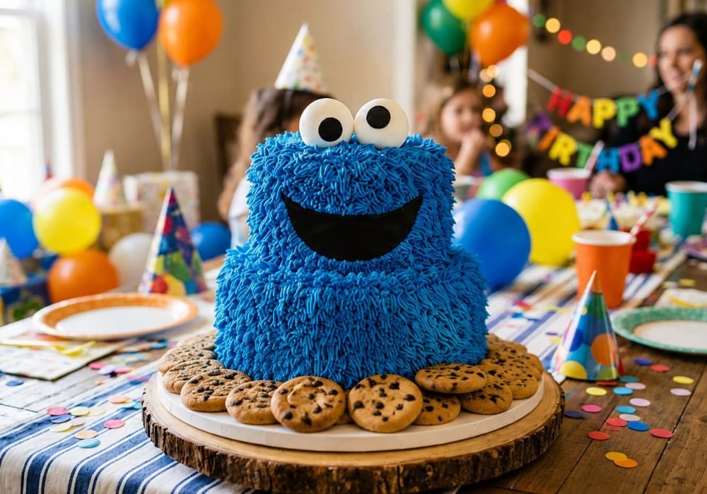 cookie monster cake