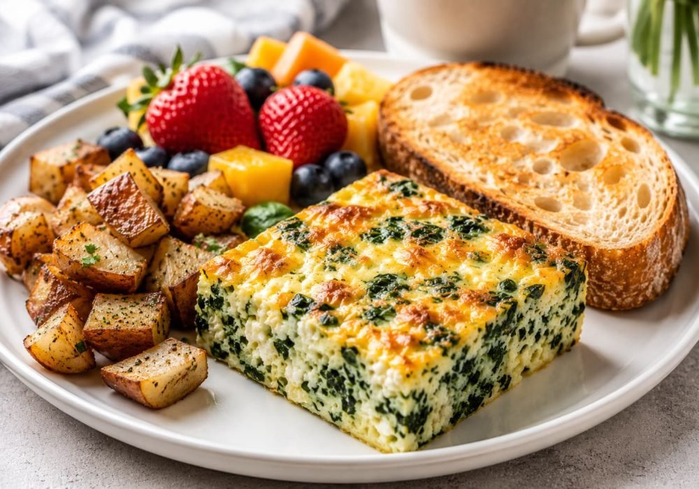 frozen spinach egg bake