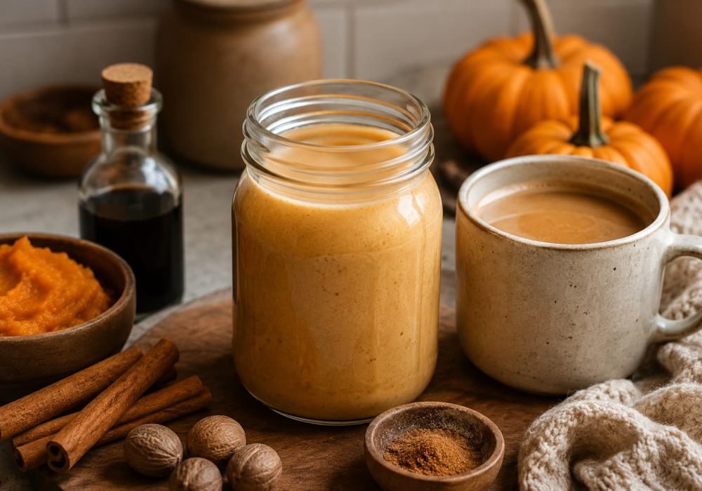 homemade pumpkin spice coffee creamer